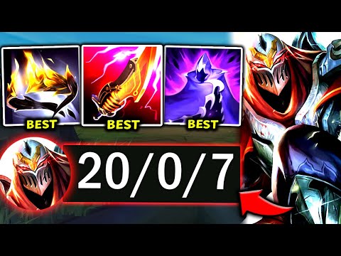 ZED TOP CAN 1V9 EVEN WITH INTING TEAMMATES! (DIFFICULT GAME) - 2025 Zed TOP Gameplay Guide
