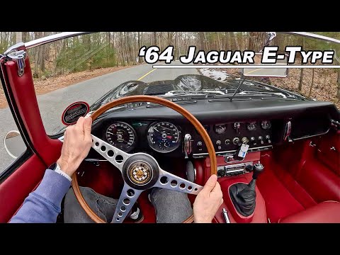 1964 Jaguar XK-E Roadster -3.8L Series 1 E-Type Drive (POV Binaural Audio)