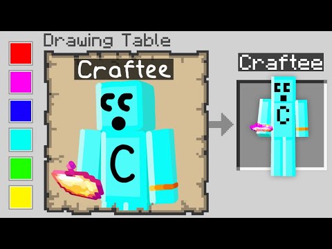 Minecraft, But Any YouTuber I Draw, I Get...