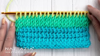 HOW to TUNISIAN CROCHET for BEGINNERS - SIMPLE and KNIT Stitch