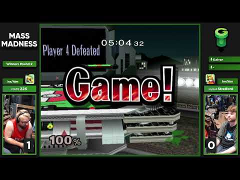 Mass Madness 49 SSBM - MATE | 22K (Sheik) vs. Stratford (Fox) - Melee WR2