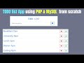 TODO List In PHP PHP MYSQL TODO List Create Read Update Delete PHP TODO CRUD