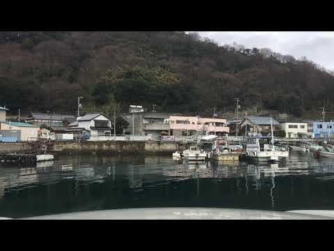 【DR 前面展望】岡村港フェリー乗船（バック乗船）