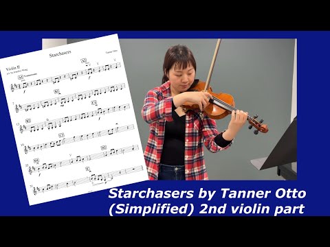 Starchasers by Tanner Otto, (simplified) 2nd violin part