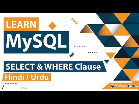 MySQL SELECT With WHERE Clause Tutorial in Hindi Urdu