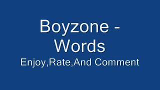 boyzone - words