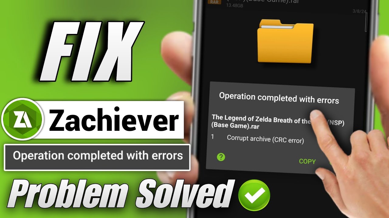 how to fix operation completed with errors in zarchiver 2024 | Operation error zarchiver