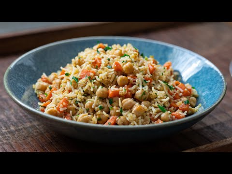 CHICKPEA QUINOA RICE Recipe 🍛 Healthy Vegan Quinoa and Basmati Fried Rice in Minutes!
