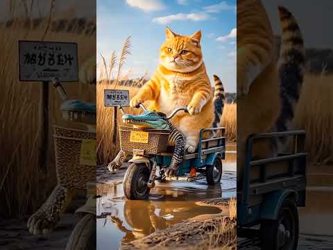 Cat and crocodile fighting_ Cat funny video _#catfunny _#funny _#animallife _#pets _#viralshort