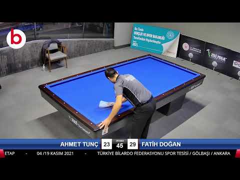 AHMET TUNÇ & FATİH DOĞAN Bilardo Maçı - 2021 TÜRKİYE ŞAMPİYONASI 2.ETAP-7.TUR