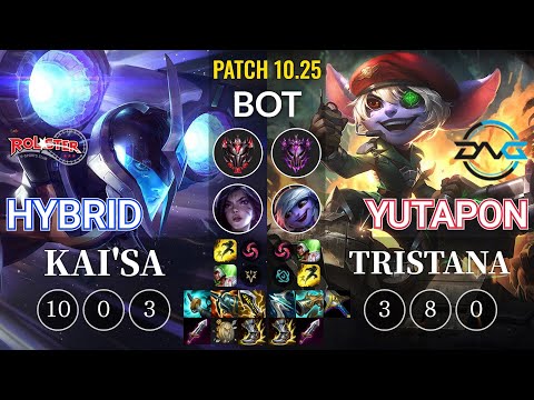 KT HyBriD Kai'Sa vs DFM Yutapon Tristana Bot - KR Patch 10.25