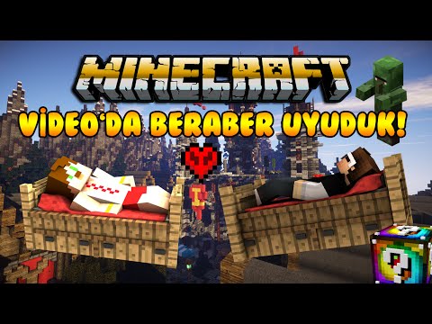VİDEO'DA BERABER UYUDUK! - Minecraft Yatak Savaşları! - Türkçe Minecraft BEDWARS! - w/ Minecraft Evi