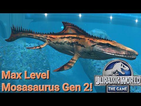 Max Level Mosasaurus Gen 2! (Jurassic World The Game)