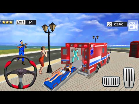 Coast Guard Beach Ambulance Simulator - 911 Emergency Rescue Game Gameplay Android