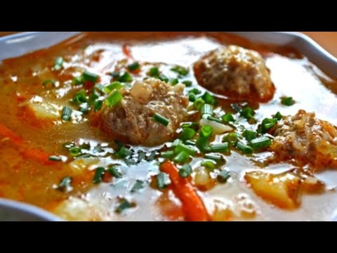 Russian Meatball Soup. Суп с Фрикадельками.