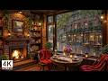 PEACEFUL COFFEE SHOP JAZZ FOR CHILL OUT ☕ COZY RAIN &AMP; FI ..