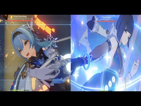 C0 Yelan vs C0 Eula Damage Comparison Genshin Impact Patch 2.7