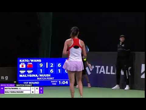 Miyu kato ( 加藤 未唯 )/Wang Xinyu ( 王欣瑜 ) VS Maileen Nuudi/Elena Malygina | WTA Tallinn 2022