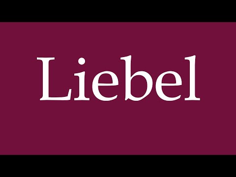 How to Pronounce ''Liebel'' Correctly in German