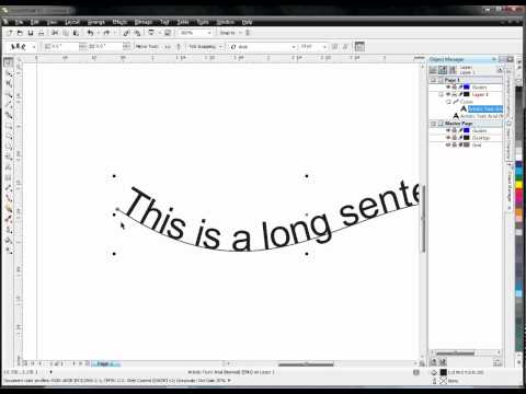 【How to】 Curve Text In Coreldraw X5