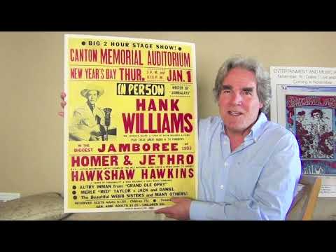 Hank Williams 1953 Canton, OH Original Concert Poster