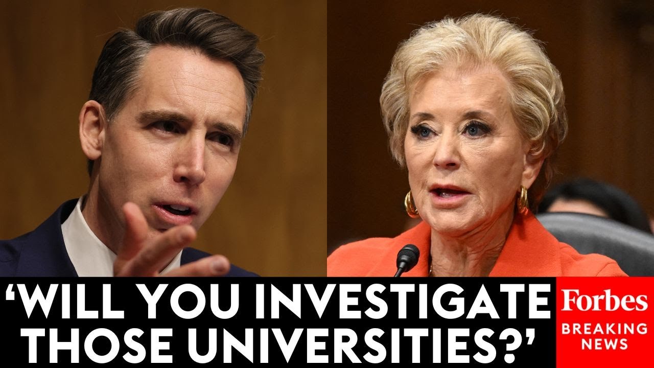 Josh Hawley Asks McMahon To Ensure 'Elite' Universities Comply With Trump Executive Orders On Gender
