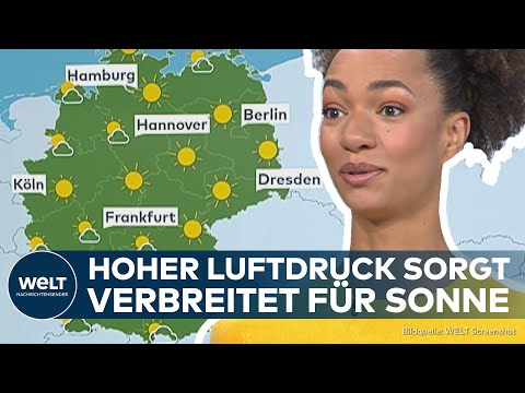 SOMMERWETTER IN DEUTSCHLAND: Hochdruckgebiet Petra bringt Sonnenschein und Temperaturen bis 25 Grad!