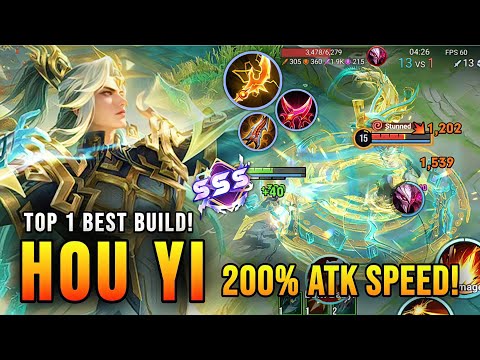16.0 SSS!! Hou Yi’s FREE Sanxingdui Skin Deadly Arrows! | Top 1 Best Build – Honor of Kings