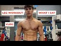 College & Bodybuilding | Leg Workout | What I Eat