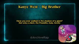 Big Brother - Kanye West (Lyric Video)