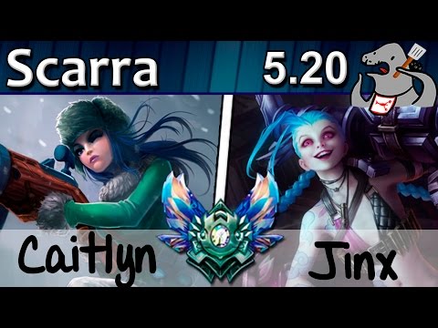 Scarra - Caitlyn/Bard vs Jinx/Thresh - ADC - Master S5 | 418