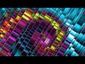 Fractal Neon Rainbow Ribbons 4k 2 minute animation