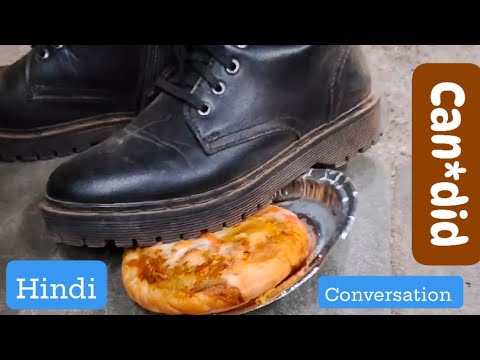 Candid food crush || Chicken Pizza 🍕|| Boot 👢 step on ||  (lfl - 16) #crush