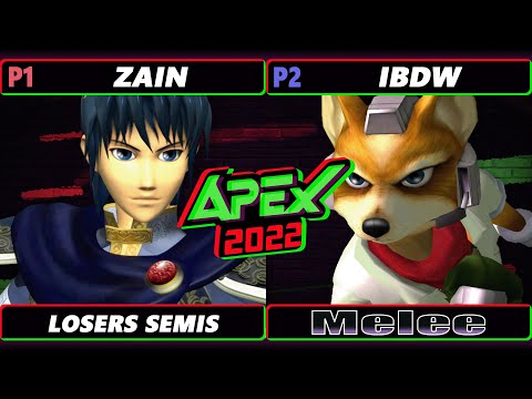 Apex 2022 Losers Semis - Zain (Marth) Vs. IBDW (Fox) - SSBM Melee Tournament