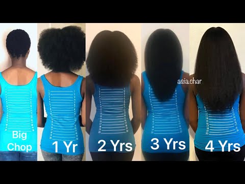 UPDATED | Natural Hair Growth Time Lapse | 4 Yrs Post Big Chop | Asia Char