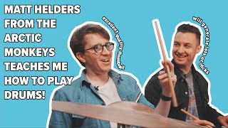 Matt Helders from the Arctic Monkeys tried to teach me the drums (1/3)