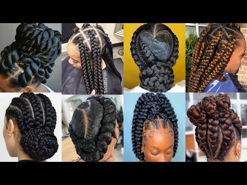 Large Cornrow Updo Styles
