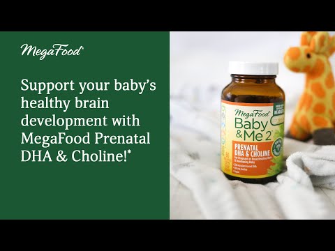 Support your baby’s brain health with MegaFood Prenatal DHA & Choline