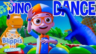 Blippi's Roblox Ball Pit Dino Dance Song! | Gaming Dinosaur Songs for Kids