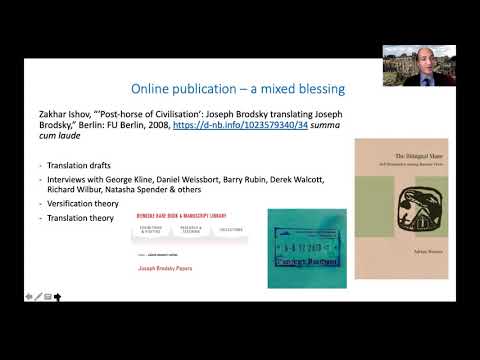 IRES Weekly Seminar Dec 1: Found in Translation: The English Poet Joseph Brodsky