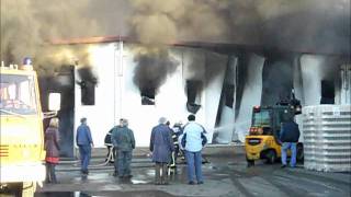 034TV - snimka gašenja požara na tvornici Studenac Lipik #1