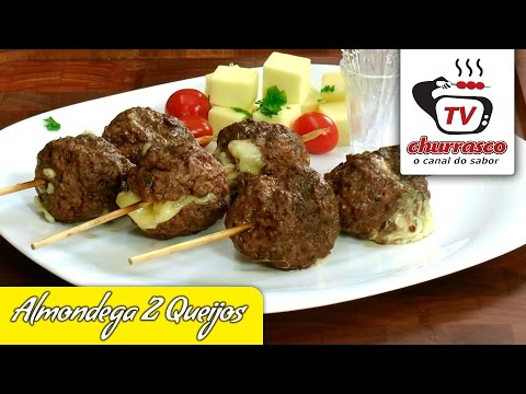 Receita de Almondegas Recheadas 2 Queijos - Tv Churrasco