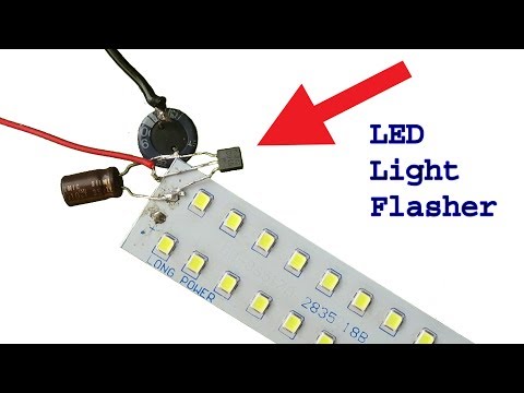 How to make awesome Led light flasher using one transistor, diy flasher Video