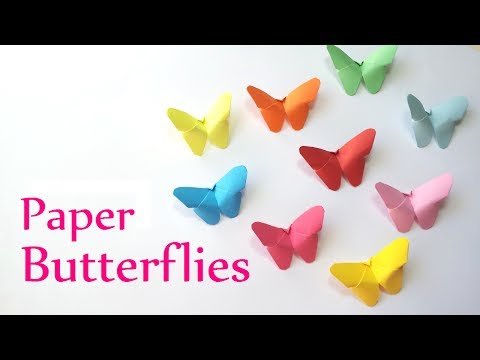 DIY crafts: Paper BUTTERFLIES (very EASY) - Innova Crafts thumnail