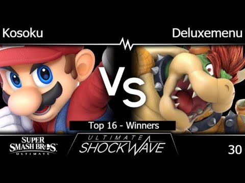 USW 30 - eLH | Kosoku (Mario) vs Deluxemenu (Bowser) Top 16 - Winners - SSBU
