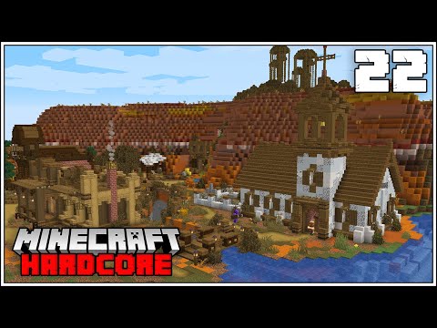 Minecraft Hardcore Let's Play - WESTERN TOWN CHURCH!!! - Episode 22