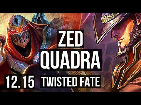 ZED vs TWISTED FATE (MID) | 2.9M mastery, Quadra, 7 solo kills, Legendary | NA Diamond | 12.15