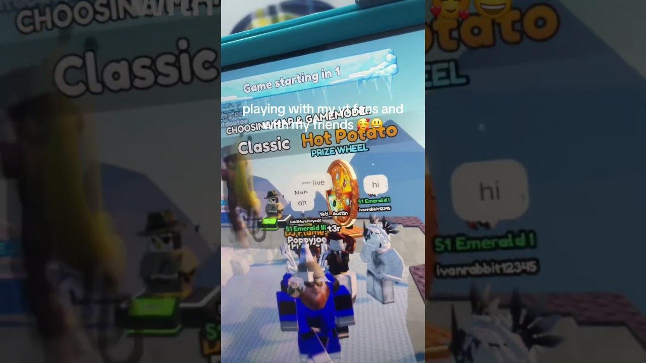 Playing knockout with my friends and fans.