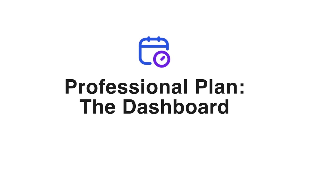 Professional Plan - The Dashboard