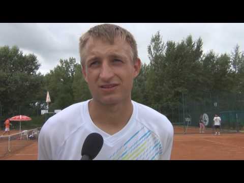 Pavel Nejedlý poté, co postoupil do osmifinále HSC Futures Piešťany